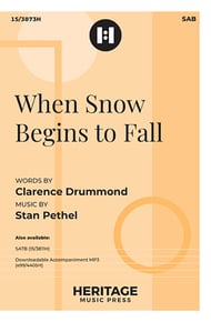 When Snow Begins to Fall SAB choral sheet music cover Thumbnail